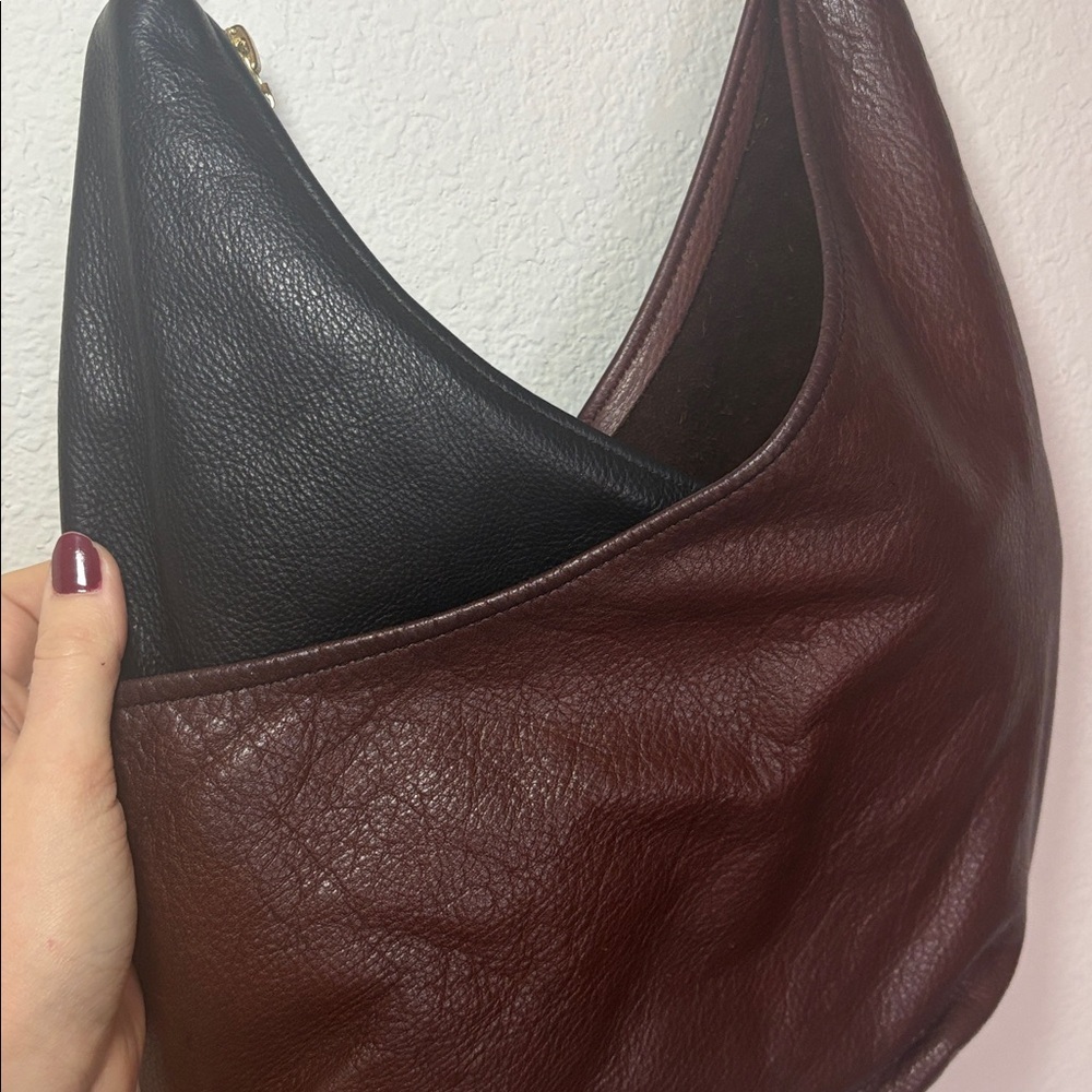 VINTAGE Lew’N’Me Colorado Handpags Black and Brown Women's Bag suede - Picture 3 of 5